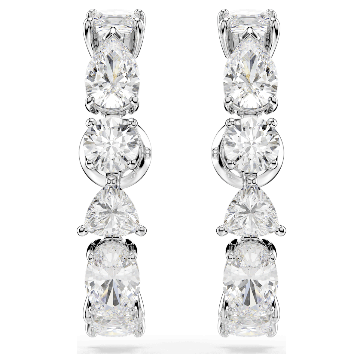 

Swarovski Tennis Deluxe 耳廓耳环, 混合切割, 白色, 镀铑