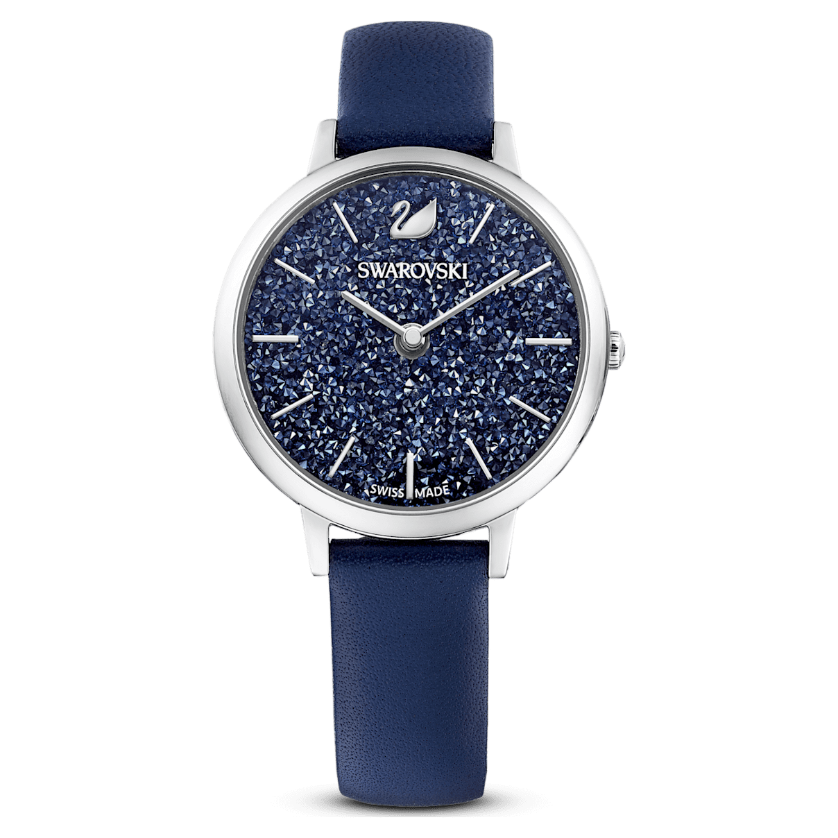 

Swarovski Crystalline Joy 腕表, 瑞士制造, 真皮表带, 蓝色, 不锈钢