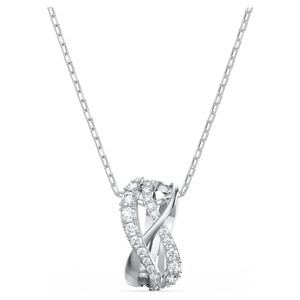 

Swarovski Pendentif Twist, Blanc, Métal rhodié