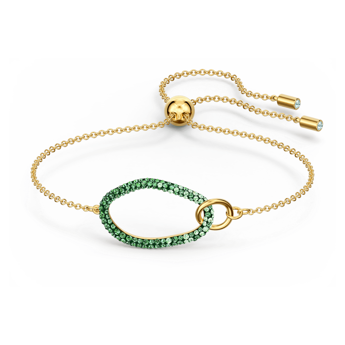 

Swarovski The Elements bracelet, Earth element, Green, Gold-tone plated