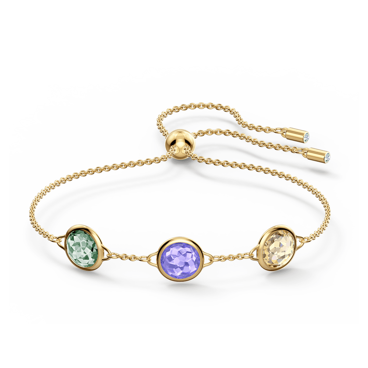 

Swarovski Tahlia bracelet, Round, Multicolored, Gold-tone plated