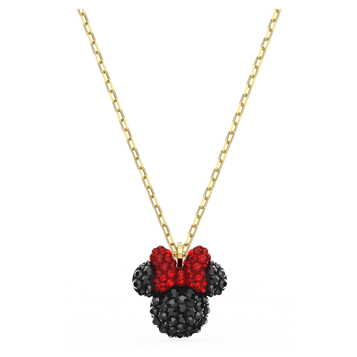 

Swarovski Minnie pendant, Black, Gold-tone plated