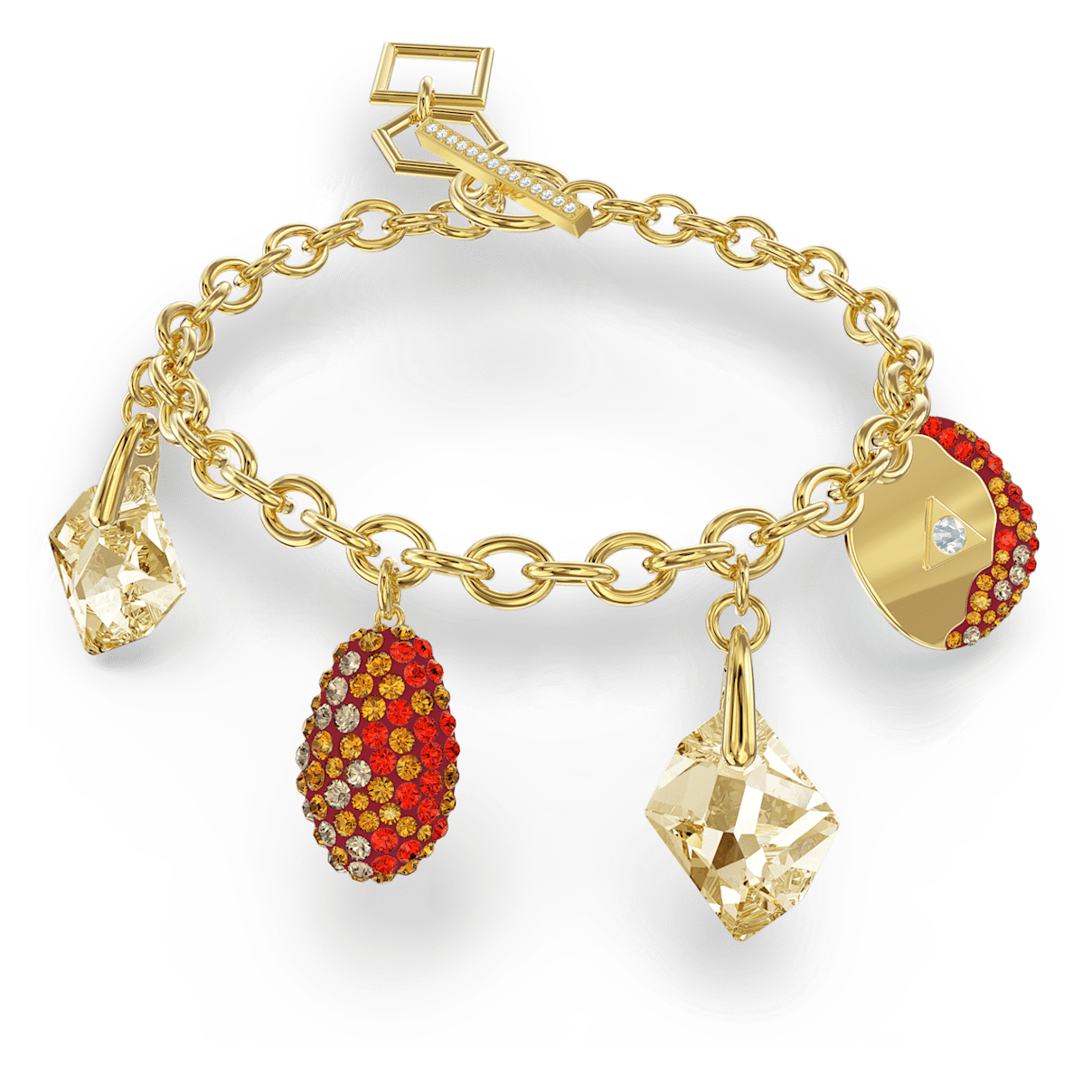 

Swarovski The Elements bracelet, Fire element, Red, Gold-tone plated