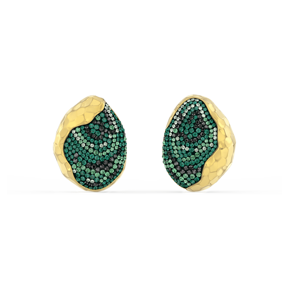 

Swarovski The Elements clip earrings, Earth element, Gold-tone plated