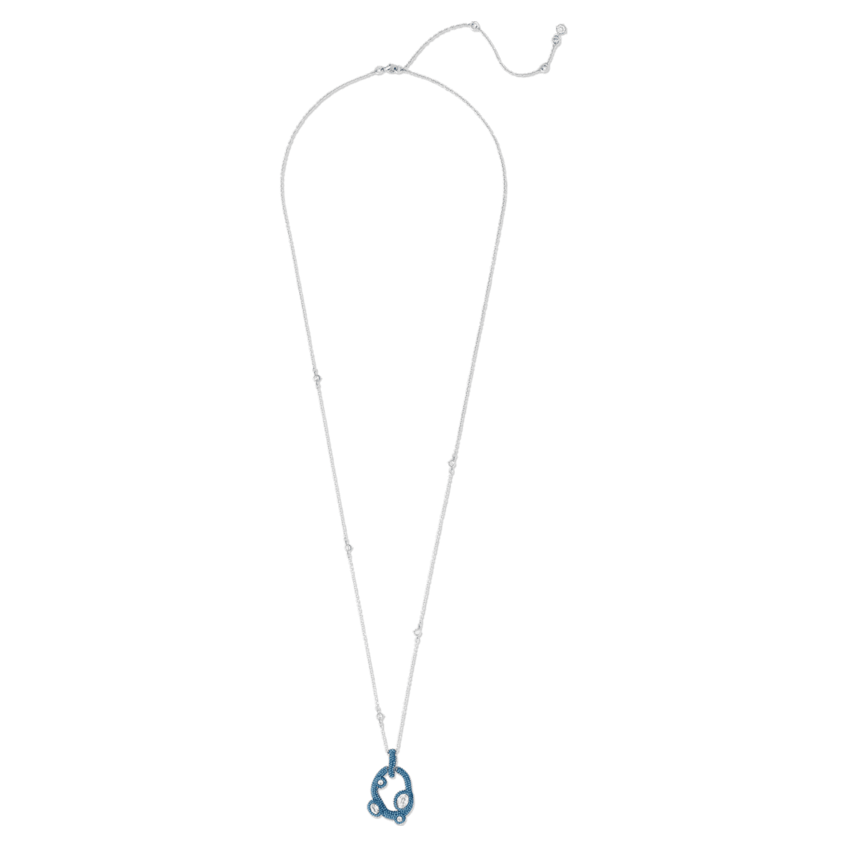 

Swarovski Tigris Anhänger, Wassertropfen, Blau, Palladiniert