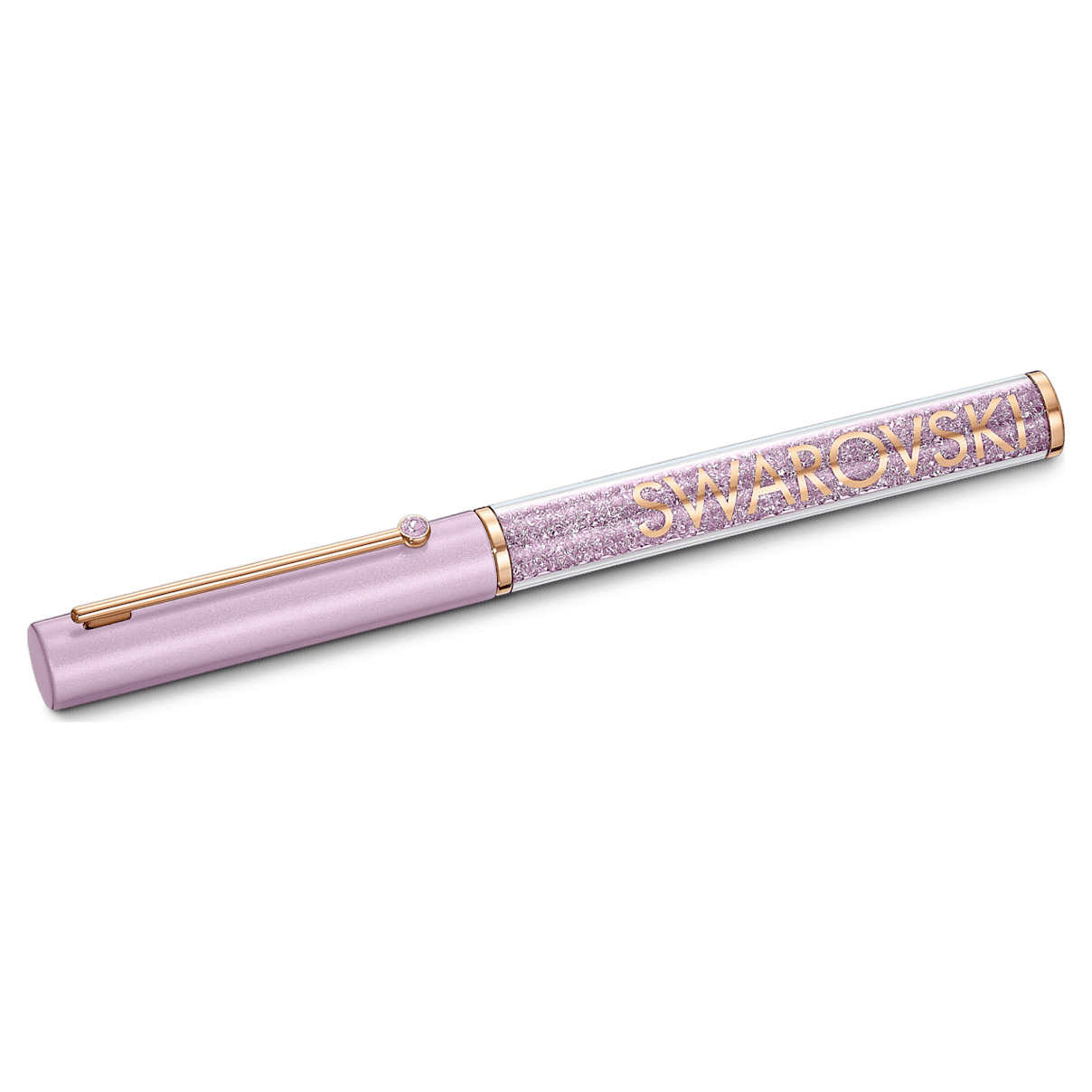 

Swarovski Crystalline Gloss ballpoint pen, Purple, Purple lacquered, Rose gold-tone plated