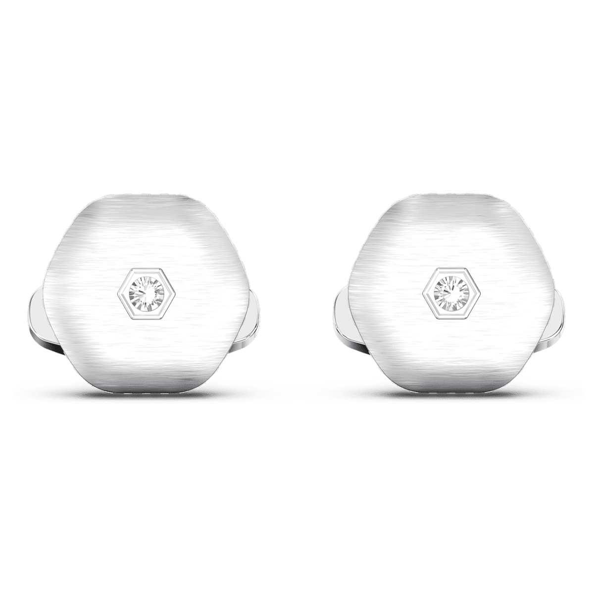 Swarovski Theo Air Element Manschettenknöpfe, Weiße, Rhodiniert