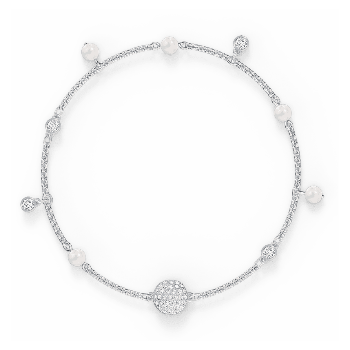 

Swarovski Remix Collection Delicate Pearl strand, White, Rhodium plated