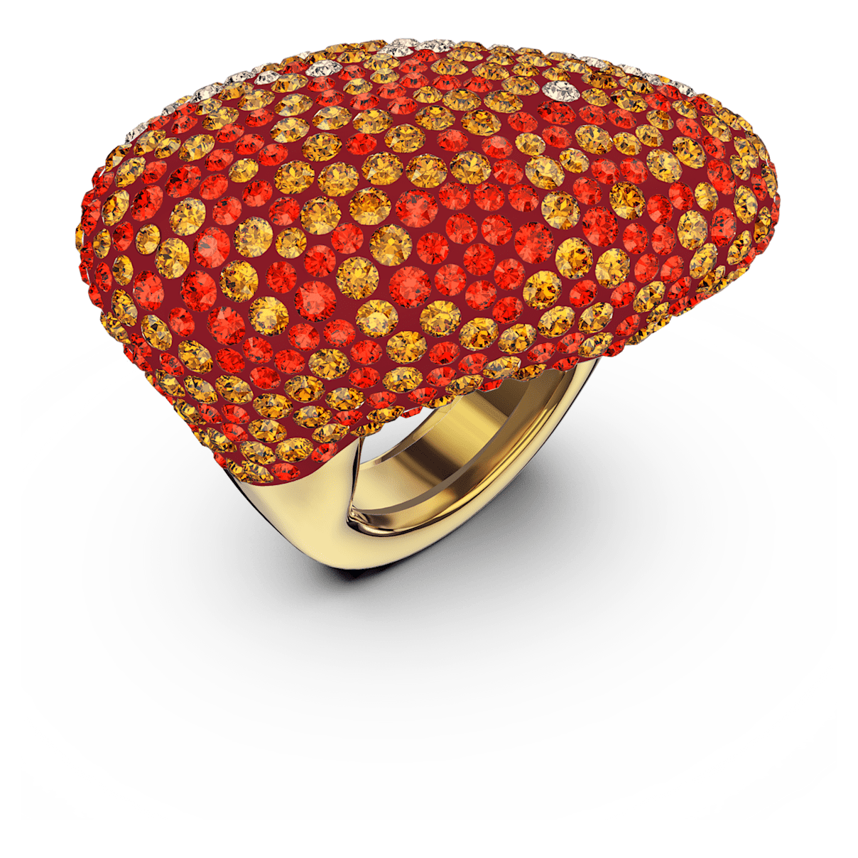 

Swarovski The Elements ring, Fire element, Red, Gold-tone plated