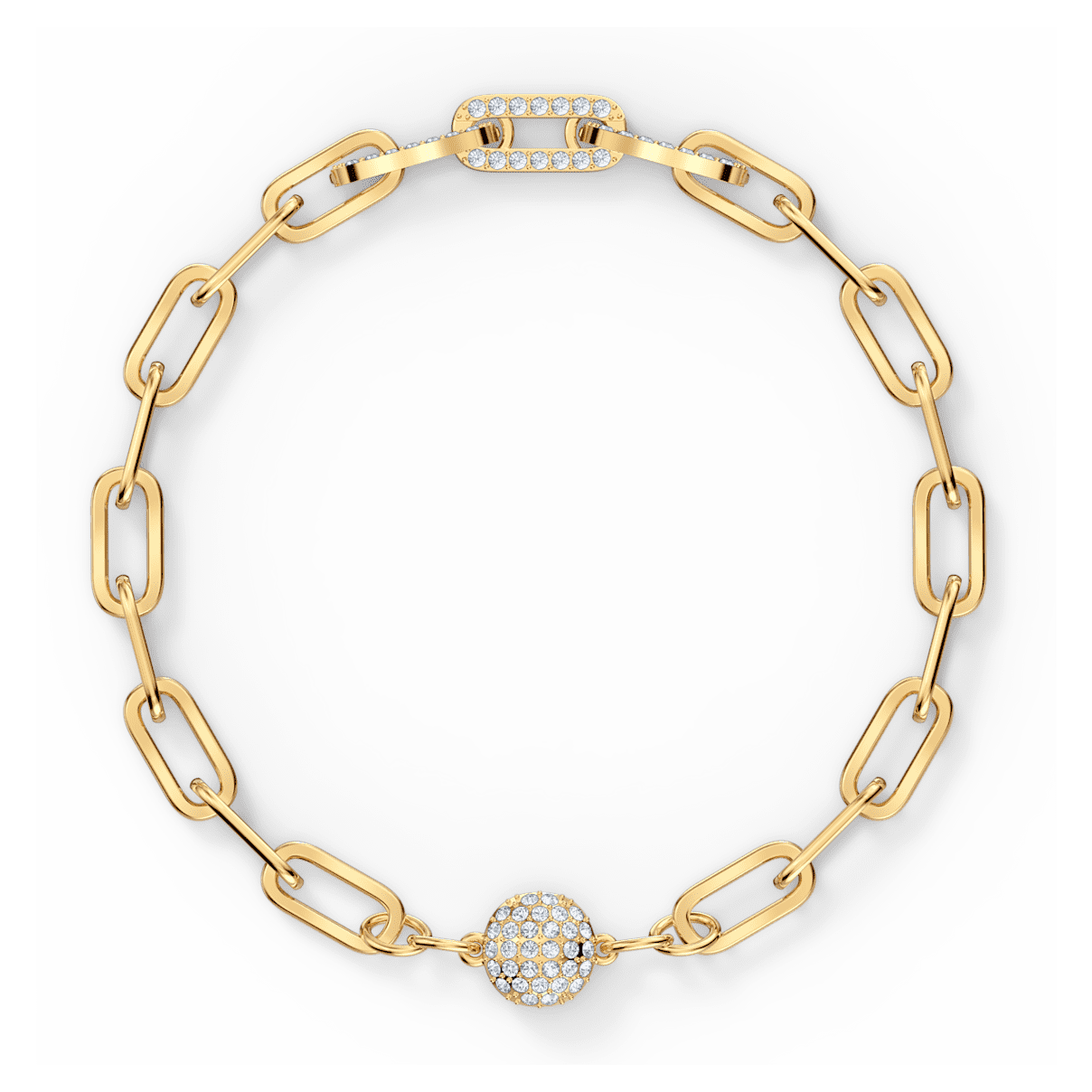 

Swarovski The Elements bracelet, White, Gold-tone plated