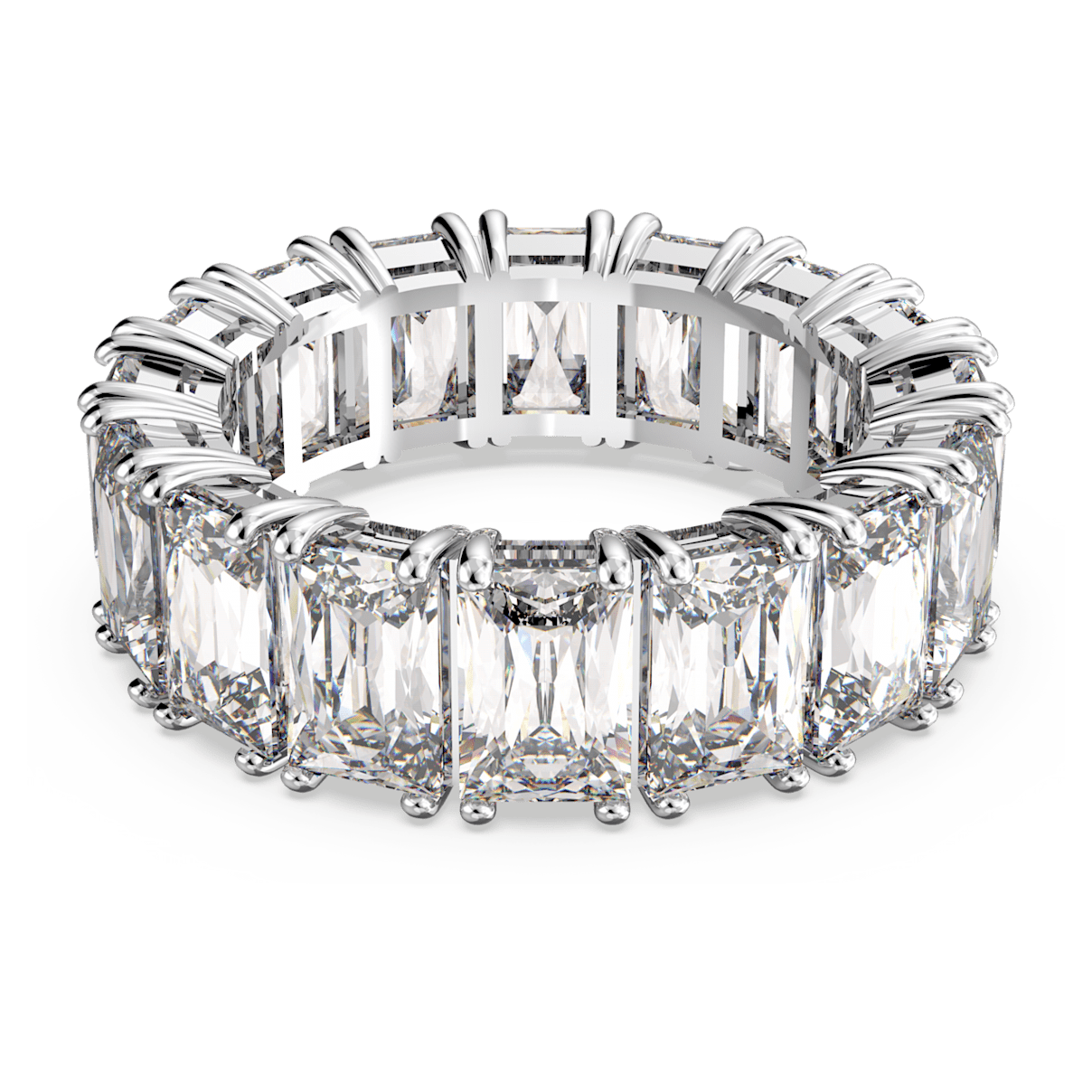 

Swarovski Vittore 戒指, 矩形切割, 白色, 镀铑
