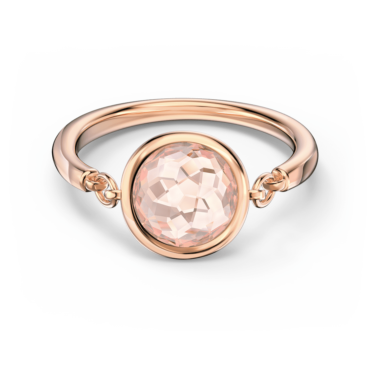 

Swarovski Tahlia ring, Round, Pink, Rose gold-tone plated