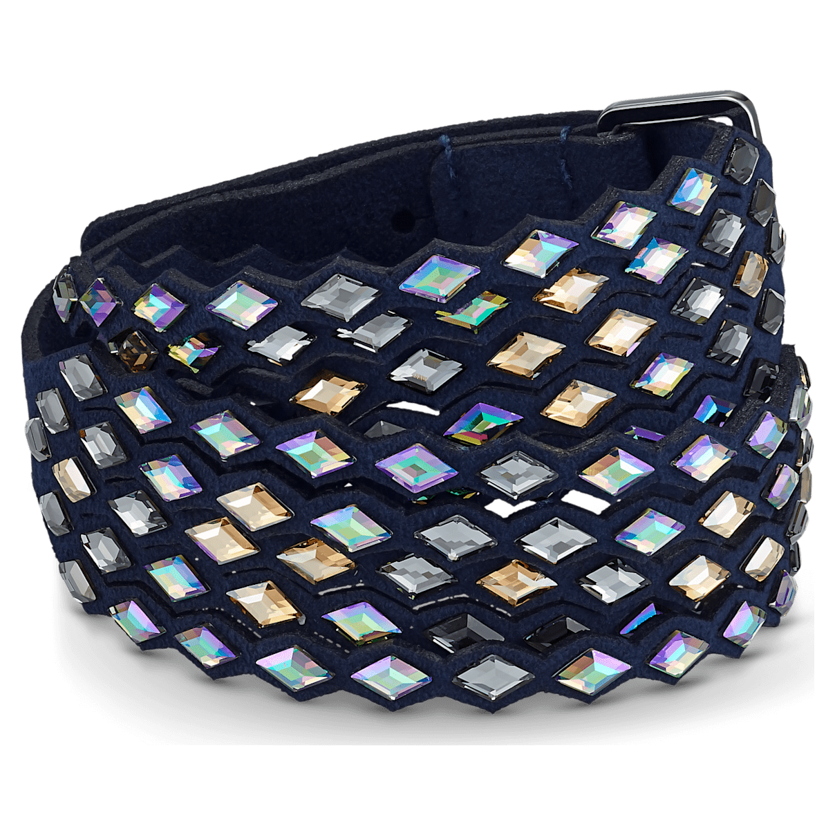 

Swarovski Power Collection Navy bracelet, Blue, Rhodium plated