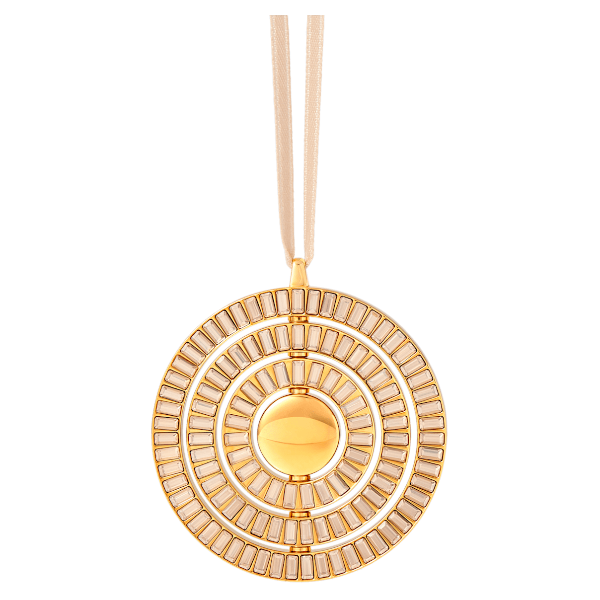 Swarovski Icons of Design hanging ornament, Gold tone
