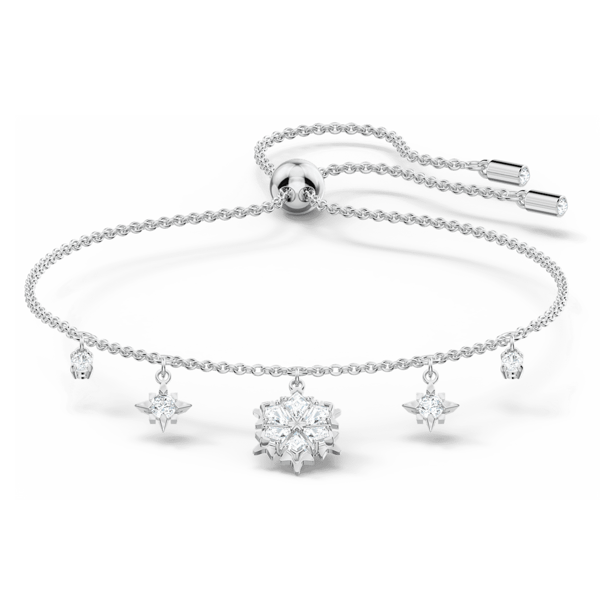 

Swarovski Magic bracelet, Snowflake, White, Rhodium plated