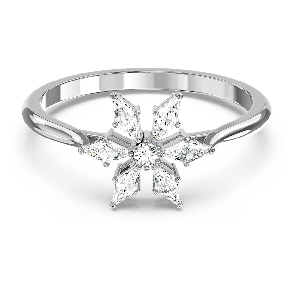 

Swarovski Magic ring, Snowflake, White, Rhodium plated