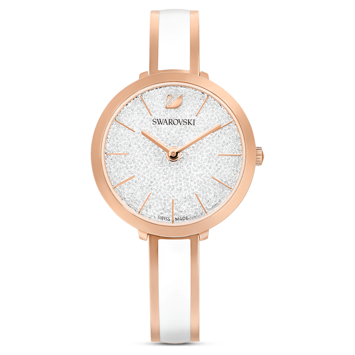 

Swarovski Crystalline Delight 腕表, 瑞士制造, 金属手链, 白色, 玫瑰金色调润饰