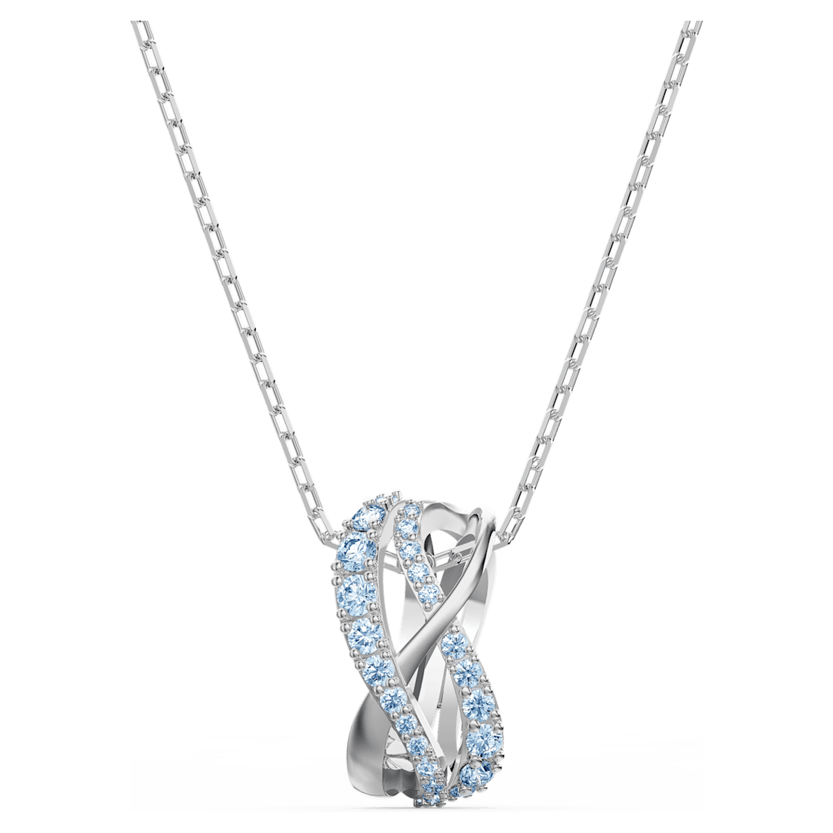 

Swarovski Twist pendant, Blue, Rhodium plated