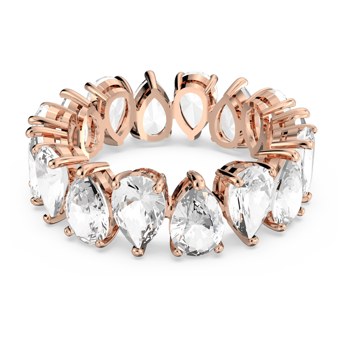 

Swarovski Vittore 戒指, 水滴切割, 白色, 镀玫瑰金色调