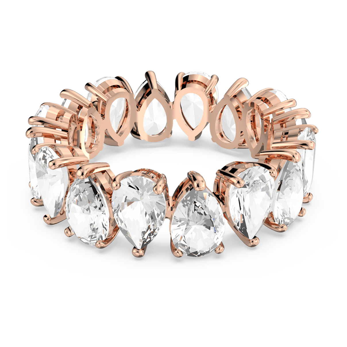 

Swarovski Vittore 戒指, 水滴切割, 白色, 镀玫瑰金色调