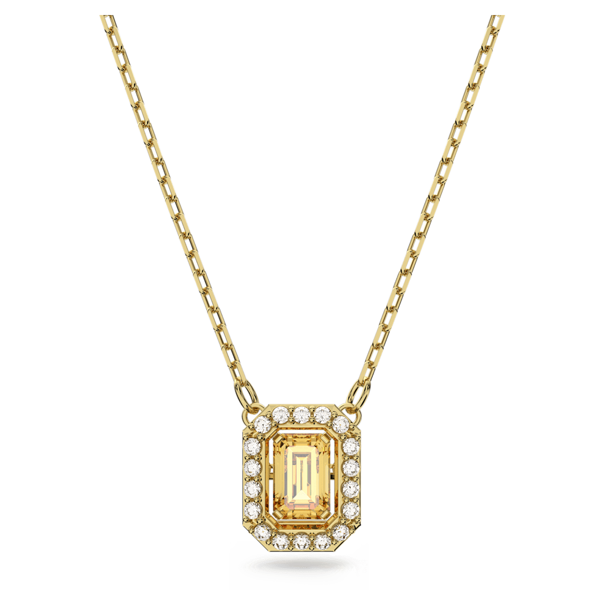 

Swarovski Millenia 项链, 八角形切割, 黄色, 镀金色调