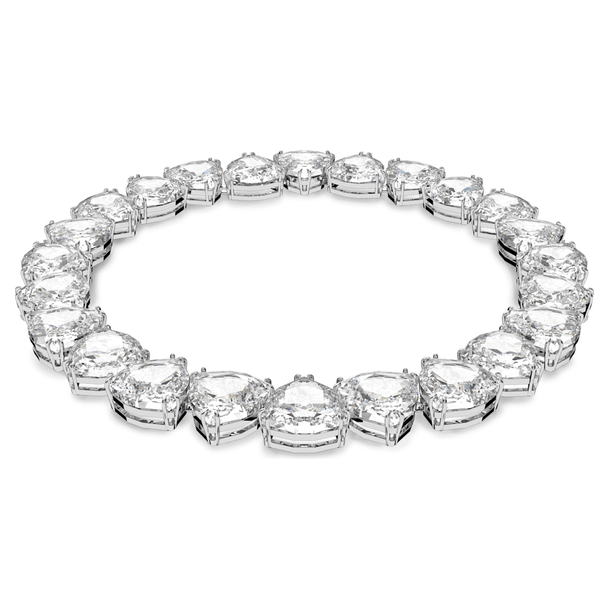 

Swarovski Millenia necklace, Oversized crystals, Trilliant cut, White, Rhodium plated