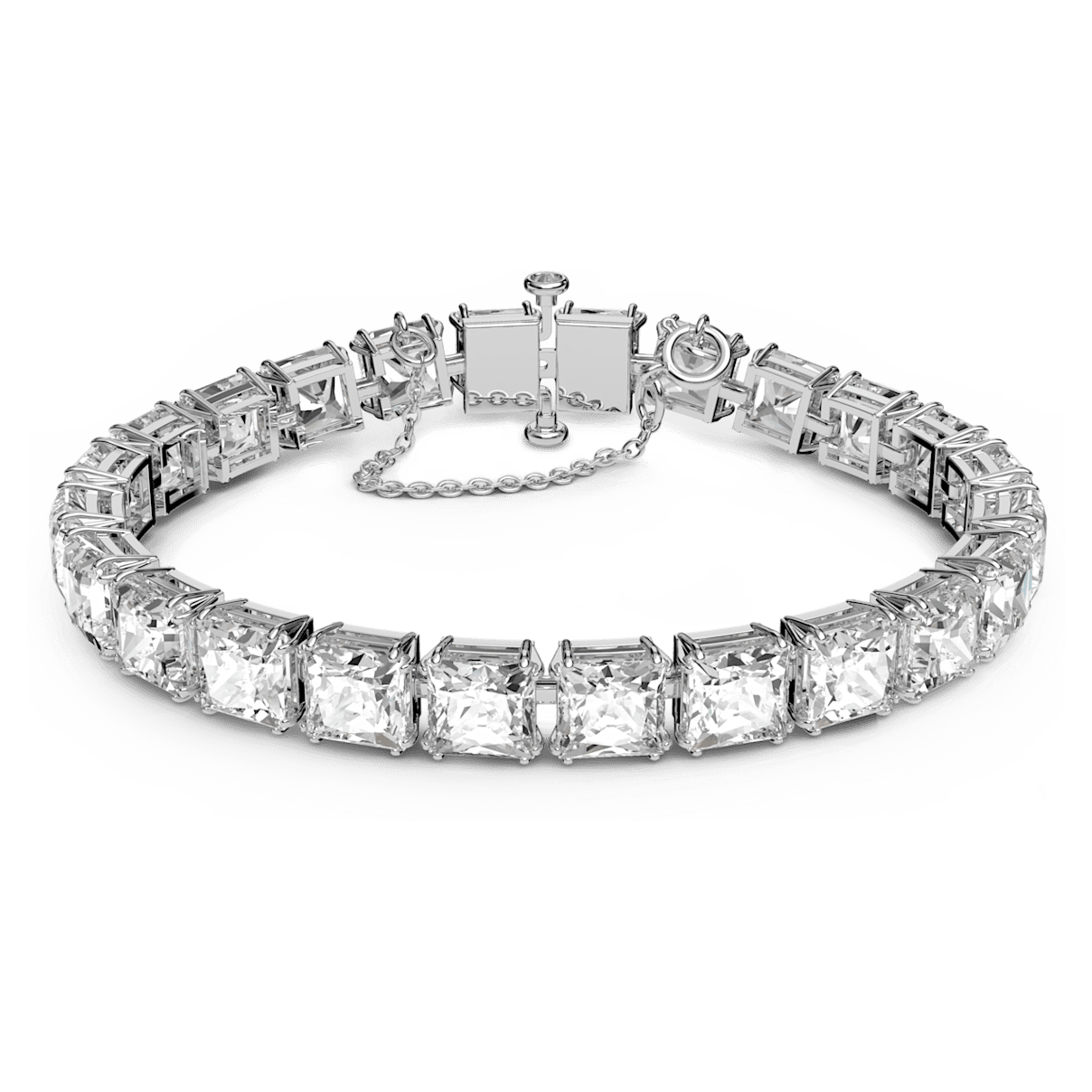 

Swarovski Millenia 手链, 方形切割, 白色, 镀铑
