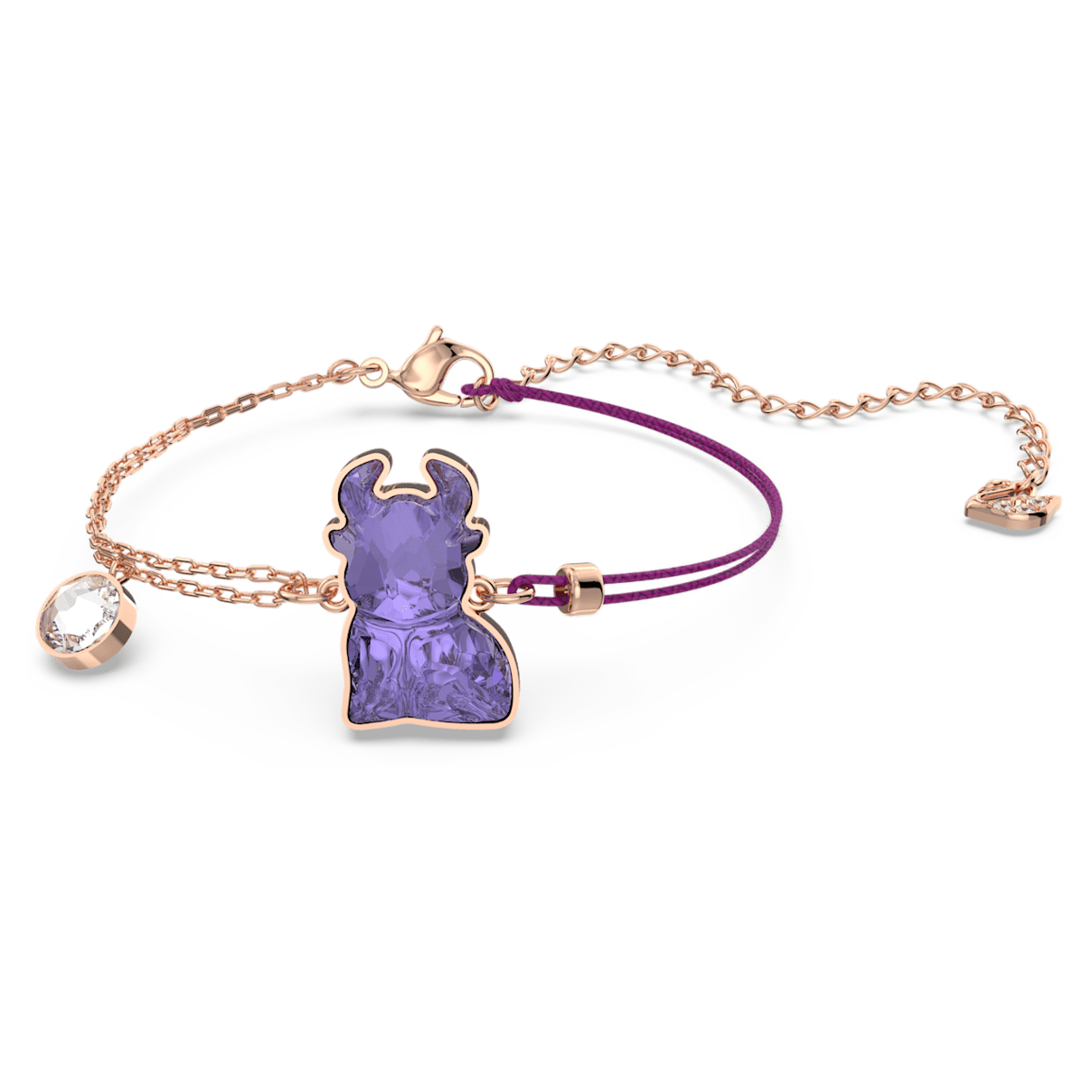 

Swarovski Chinese Zodiac Ox 手链, 牛, 紫色, 镀玫瑰金色调