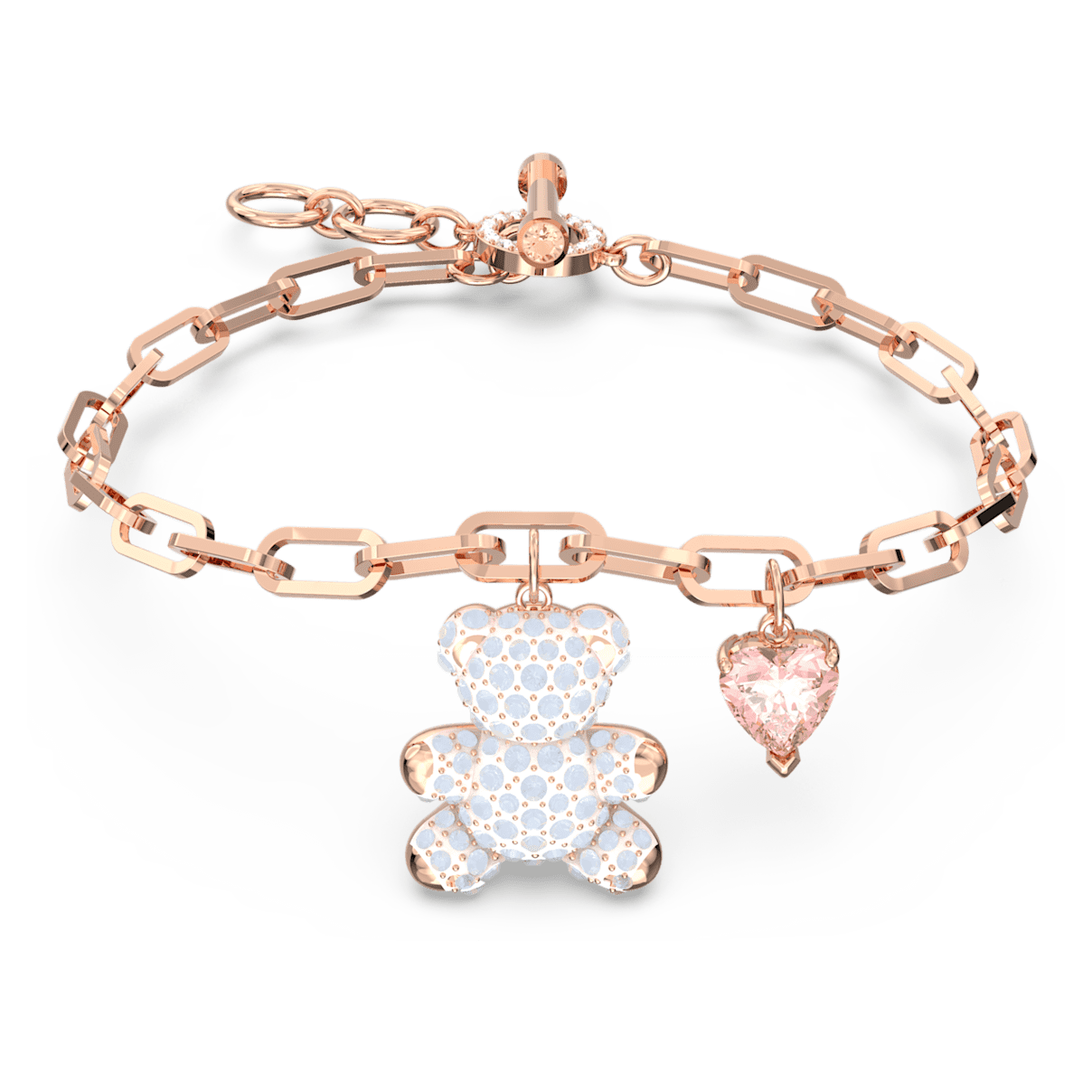 

Swarovski Teddy 手链, 熊, 白色, 镀玫瑰金色调