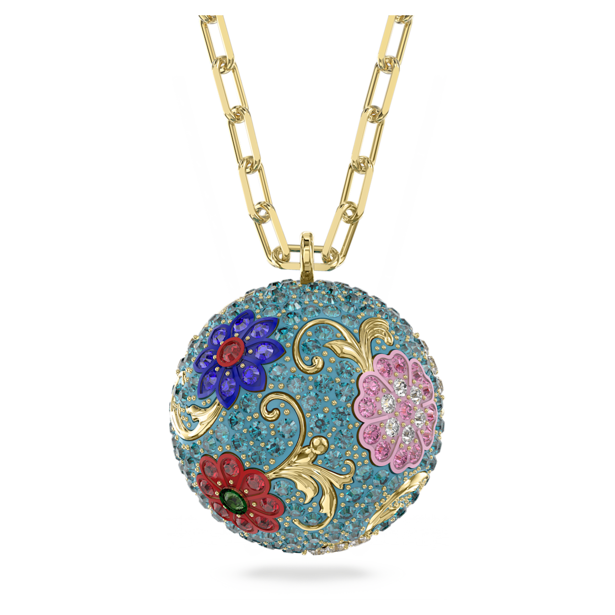 

Swarovski Flower of Fortune 链坠, 花朵, 流光溢彩, 镀金色调