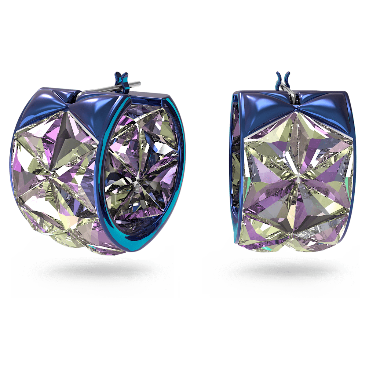 

Swarovski Curiosa 大圈耳环, 三角形切割, 蓝色