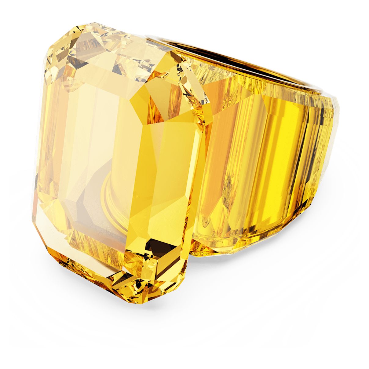 

Swarovski Lucent 个性戒指, 八角形切割, 黄色