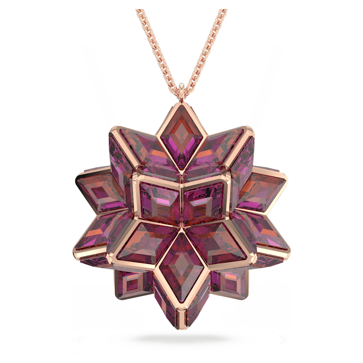 

Swarovski Curiosa 链坠, 几何切割, 粉红色, 镀玫瑰金色调