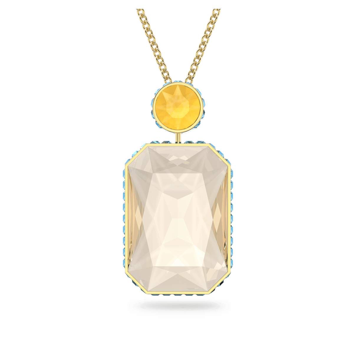 

Swarovski Orbita 项链, 八角形切割, 流光溢彩, 镀金色调