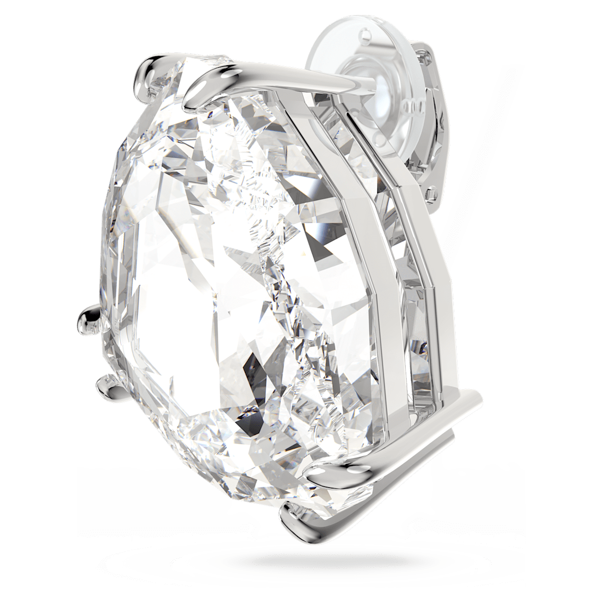 

Swarovski Mesmera 夹式耳环, 单只、三角形切割, 白色, 镀铑