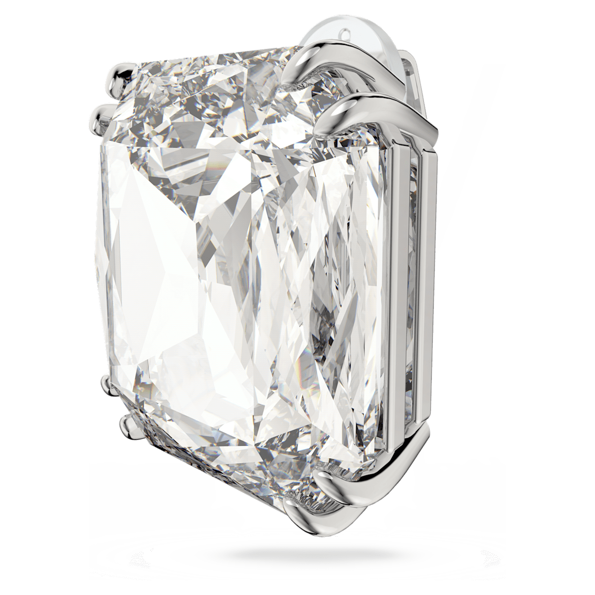 

Swarovski Mesmera 夹式耳环, 单只、正方形切割, 白色, 镀铑