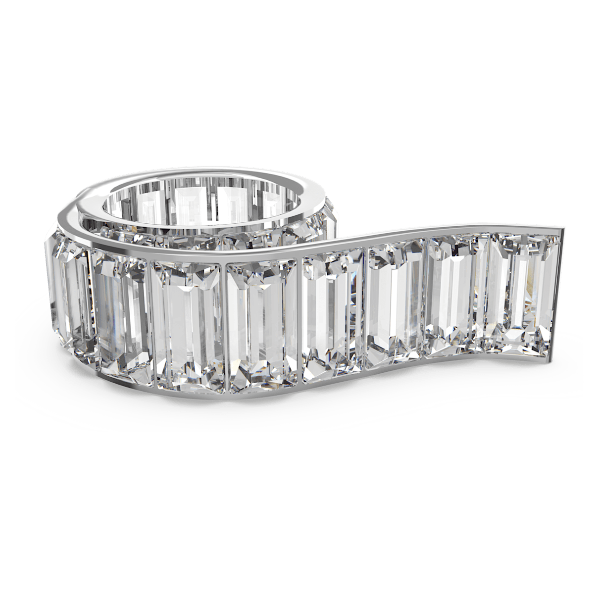 

Swarovski Matrix 戒指, 长方形切割, 白色, 镀铑