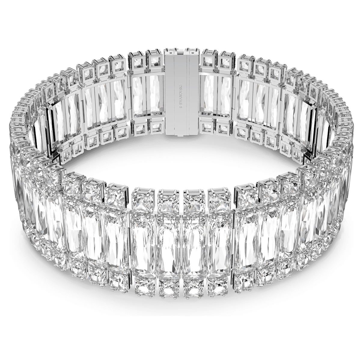 

Swarovski Hyperbola 束颈项链, 矩形切割, 白色, 镀铑