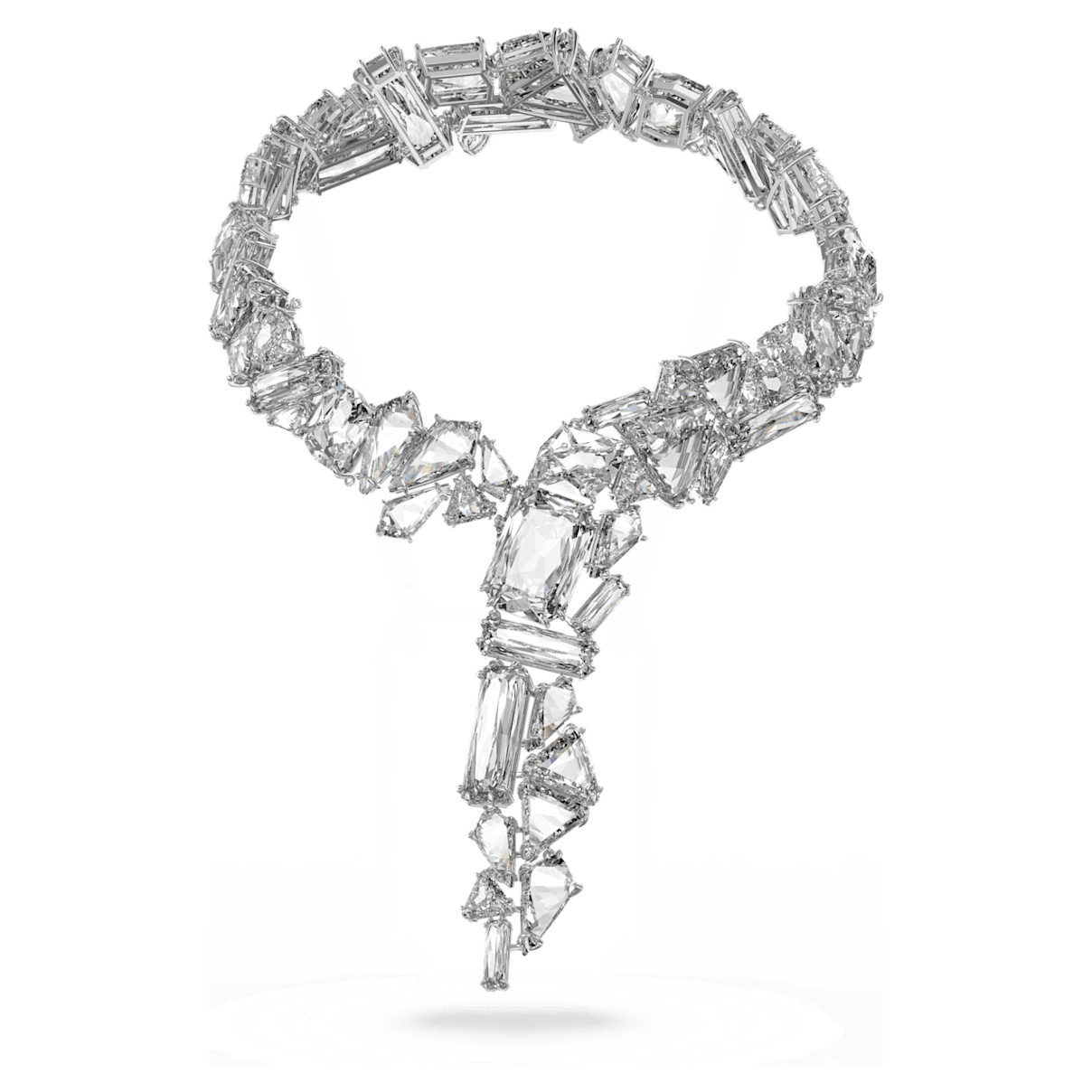 

Swarovski Mesmera Y形项链, 超大仿水晶, 白色, 镀铑