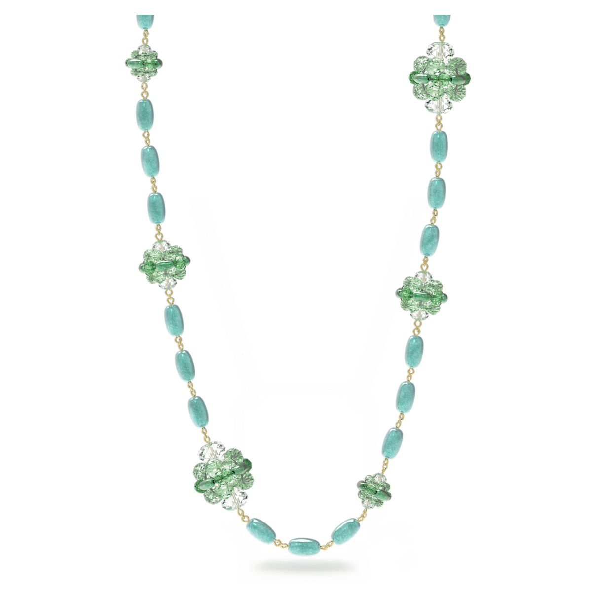 

Swarovski Somnia 项链, 大码, 绿色, 镀金色调