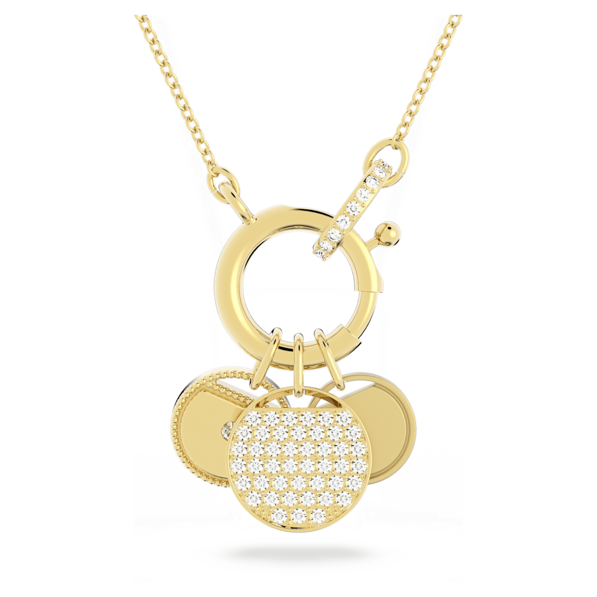 Swarovski Ginger Charms 项链, 金色, 镀金色调