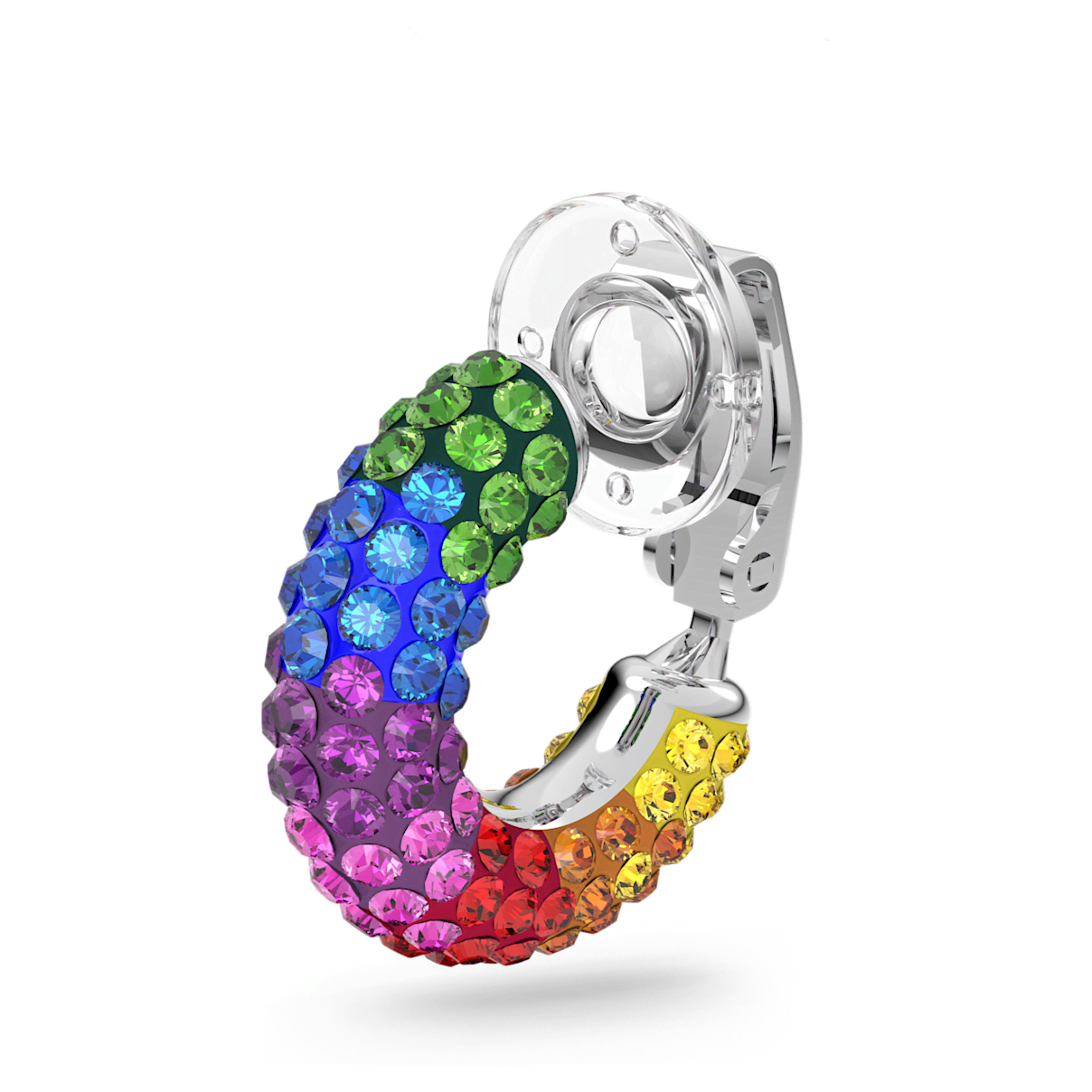 

Swarovski Boucle d'oreille manchette Tigris, Mono, Multicolore, Métal rhodié