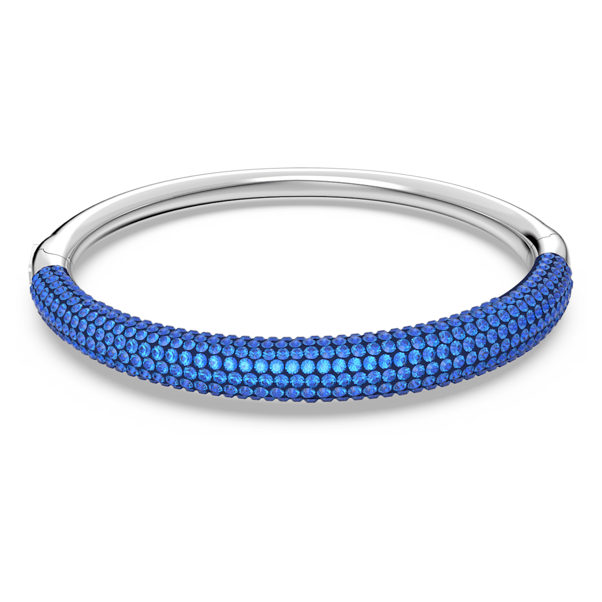 

Swarovski Tigris bangle, Blue, Rhodium plated