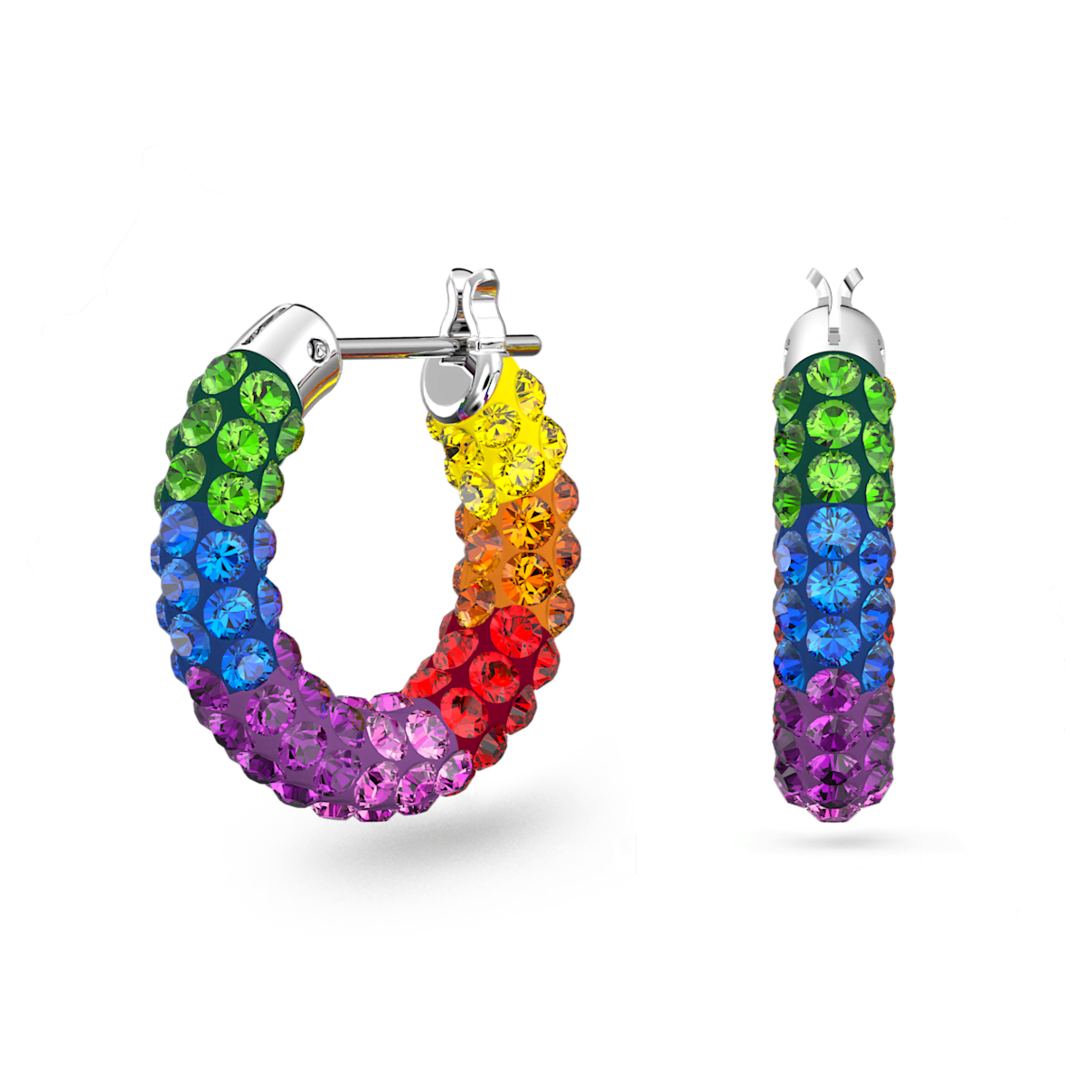 

Swarovski Tigris Kreolen, Mehrfarbig, Rhodiniert