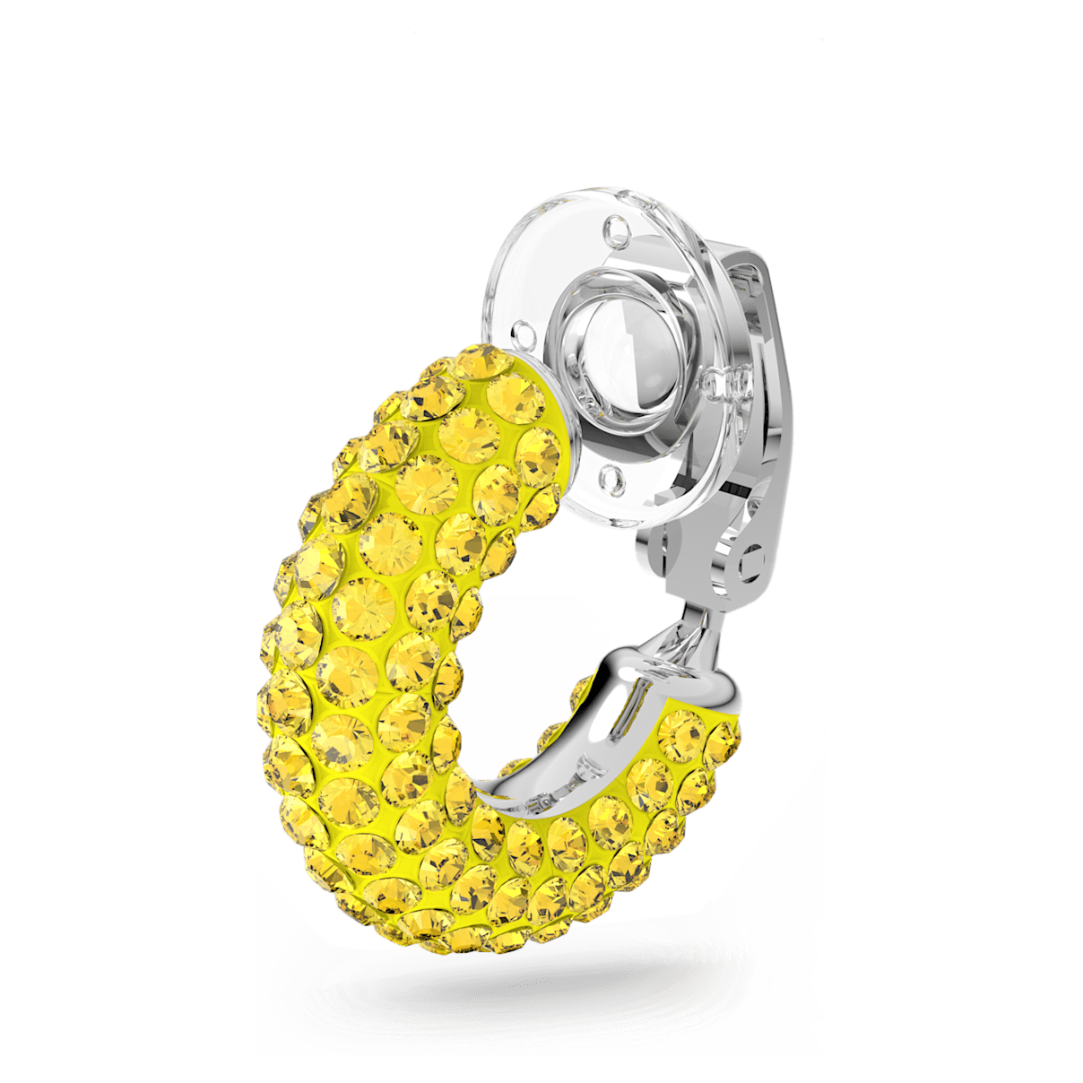 

Swarovski Tigris Ohrspange, Einzel, Gelb, Rhodiniert