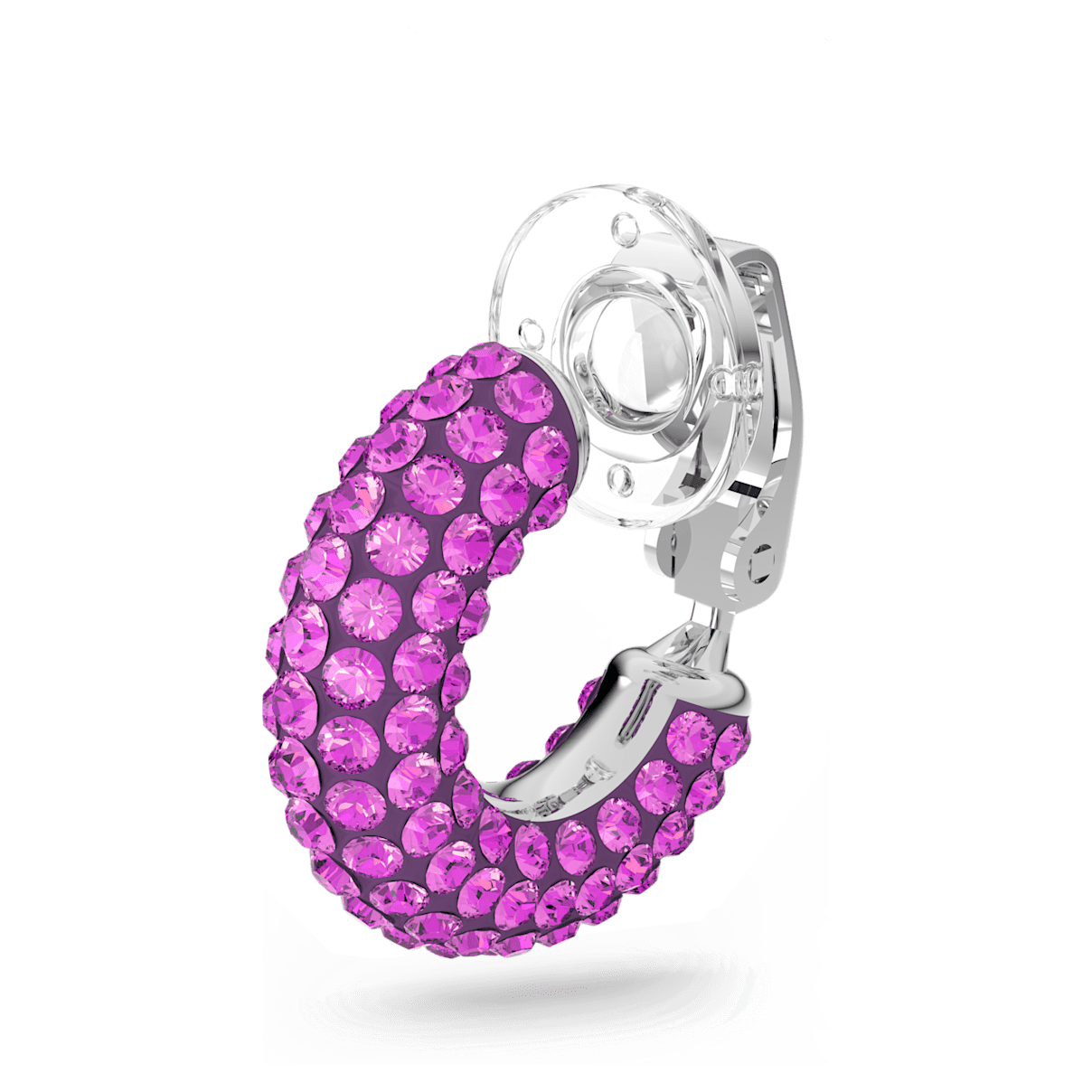

Swarovski Tigris 耳骨夹, 单个, 粉红色, 镀铑
