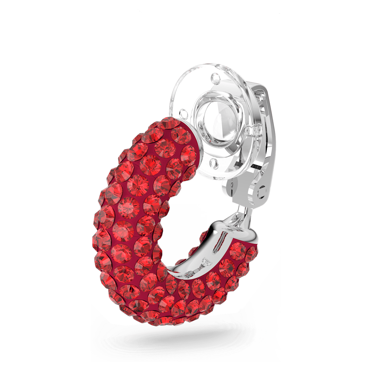 

Swarovski Tigris 耳骨夹, 单个, 红色, 镀铑