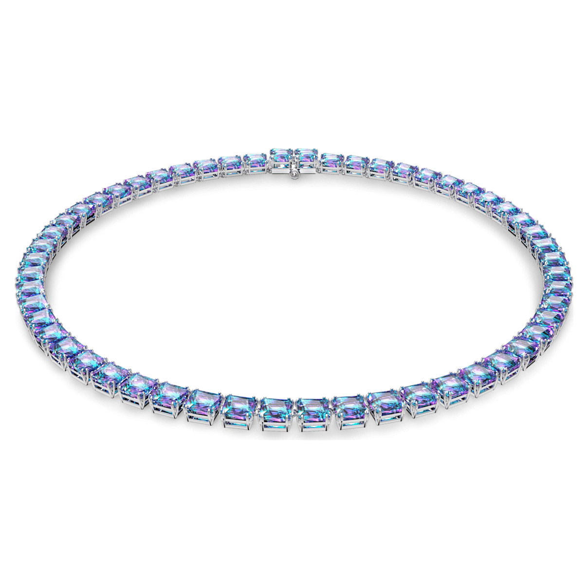 

Swarovski Millenia necklace, Square cut, Purple, Rhodium plated