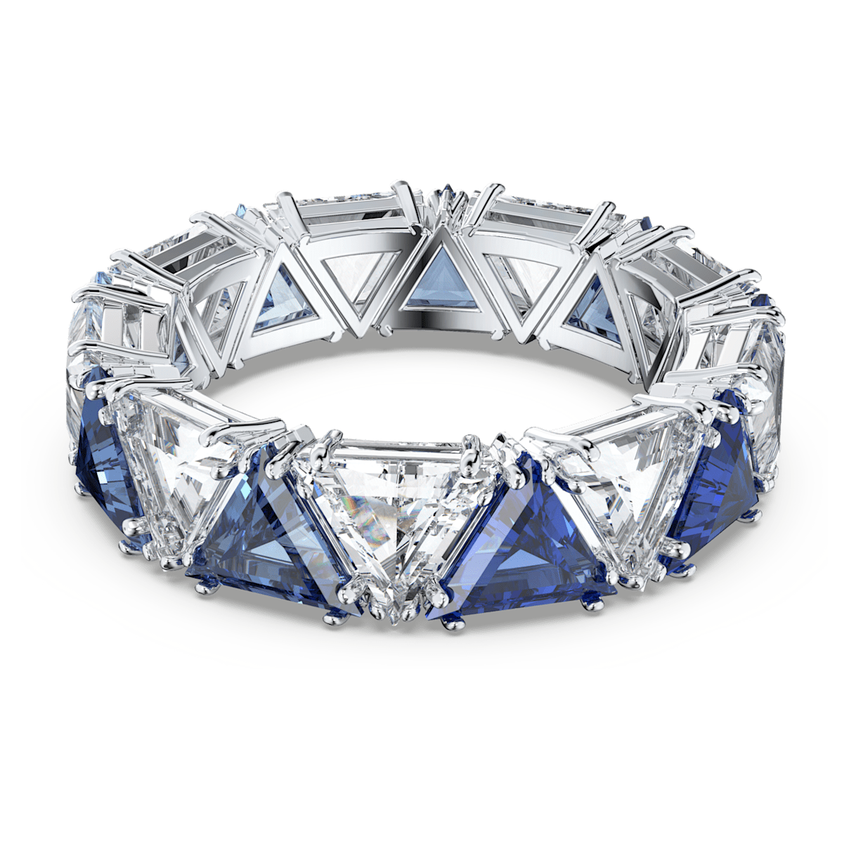 

Swarovski Ortyx 个性戒指, 三角形切割, 蓝色, 镀铑