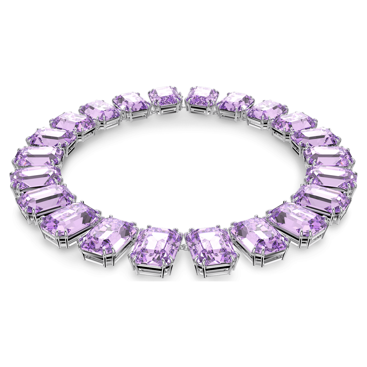 

Swarovski Millenia 项链, 超大仿水晶, 八角形切割, 紫色, 镀铑